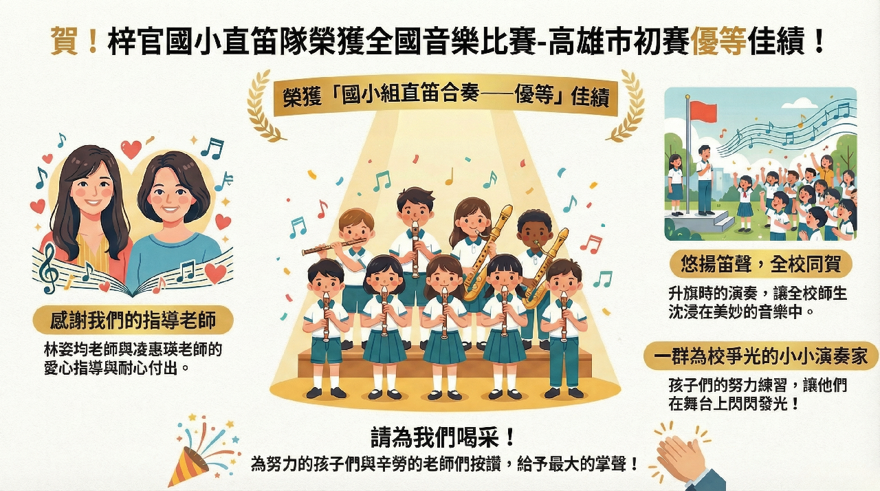 直笛隊全國音樂比賽-高雄市初賽優等